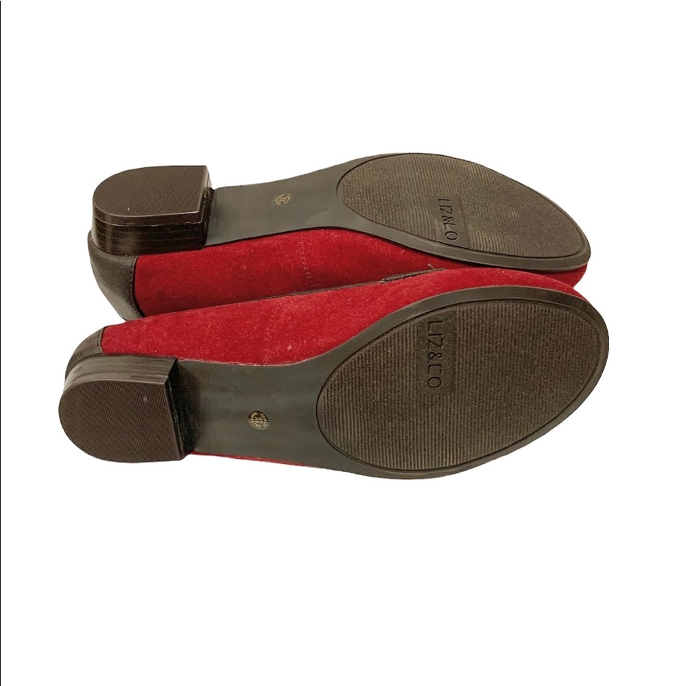 Liz & Co Liz Claiborne Red Suede Loafer - Picture 5 of 6